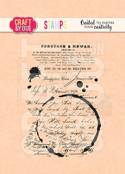 Stempel Ręczne pismo i plamy kawy CS033 Craft&amp;You Design