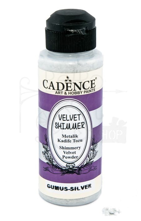 Puder velvet metalic srebrny 120ml Cadence