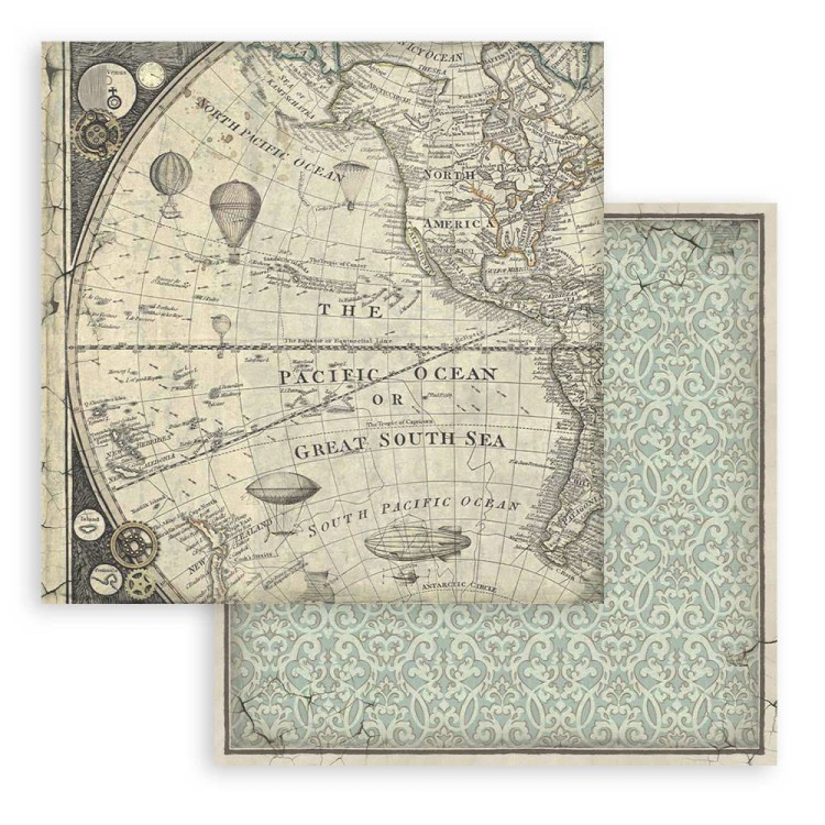 Zestaw papierów 20x20 Voyages Fantastiques Backgrounds SBBS97 Stamperia