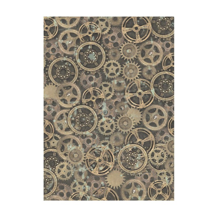 Papier ryżowy A6 Voyages Fantastiques Background - zestaw 8szt DFSAK6015 Stamperia
