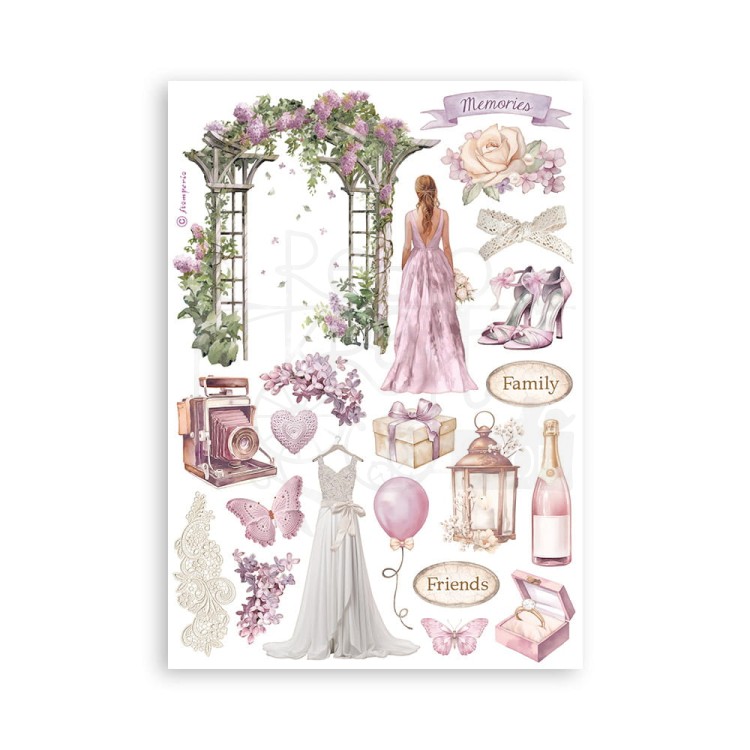 Papier washi A5 Romance Forever 8 szt SBW02 Stamperia