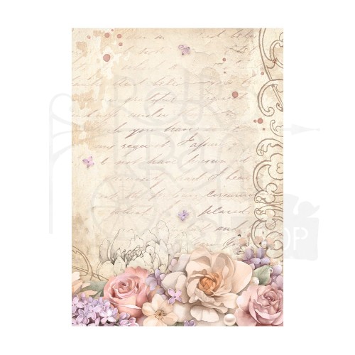 Papier ryżowy A6 Romance Forever Background - zestaw 8szt DFSAK6014 Stamperia