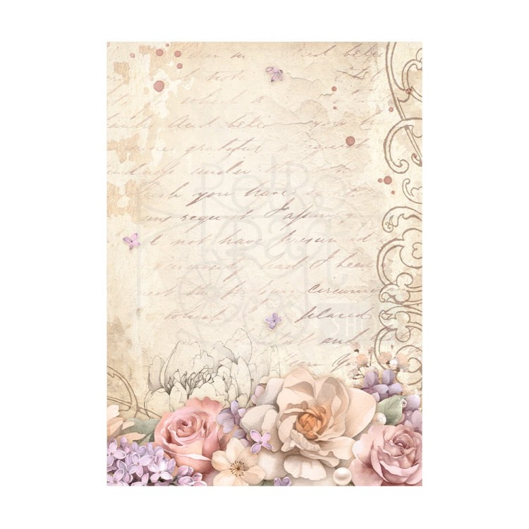 Papier ryżowy A6 Romance Forever Background - zestaw 8szt DFSAK6014 Stamperia