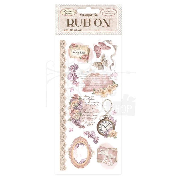 Rub-On Transfer 10x21.6cm Romance Forever To My Love DFLRB66 Stamperia