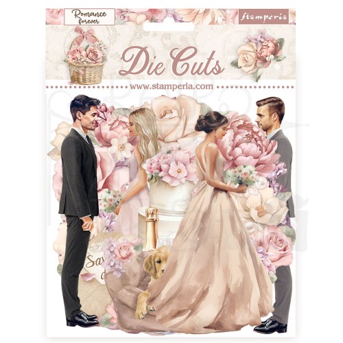 Ozdoby kształty tekturowe Die Cuts Romance Forever Ceremony DFLDC89 Stamperia