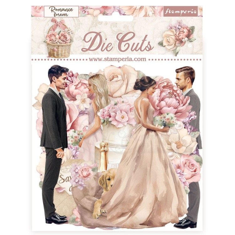 Ozdoby kształty tekturowe Die Cuts Romance Forever Ceremony DFLDC89 Stamperia