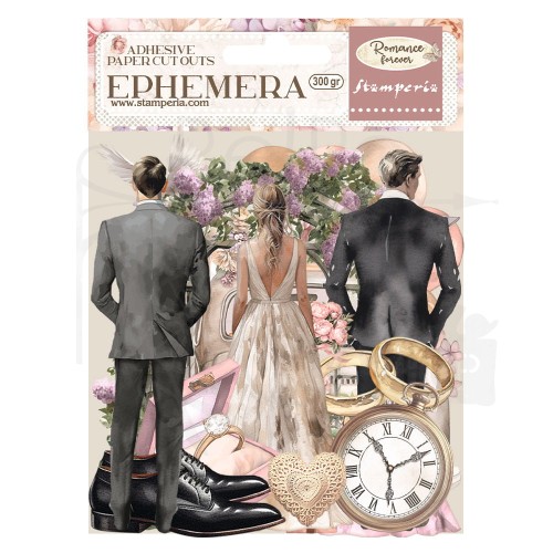 Ozdoby papierowe samoprzylepne Ephemera Romance Forever Ceremony DFLCT37 Stamperia