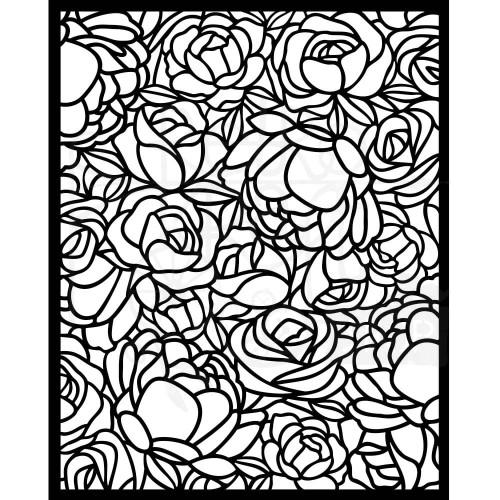 Szablon maska 20x25 Romance Forever Różane tło KSTD152 Stamperia