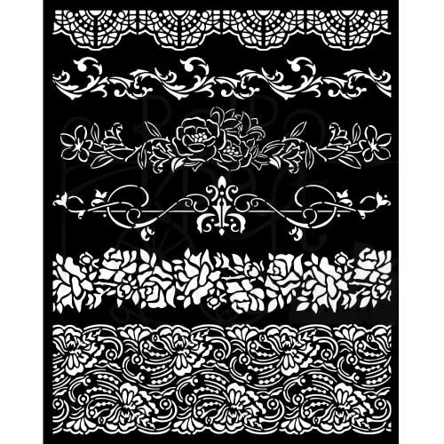 Szablon maska 20x25 Romance Forever Bordiury KSTD153 Stamperia