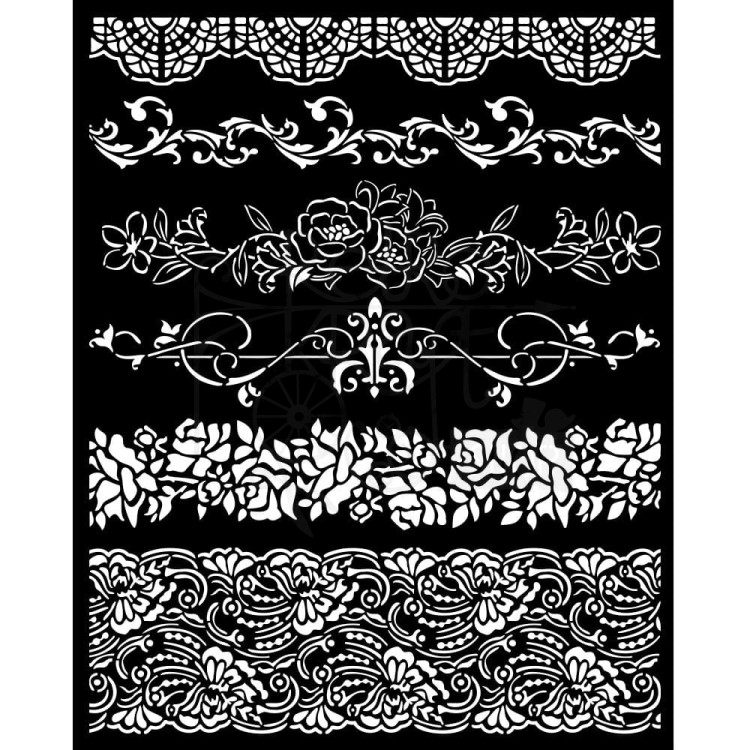 Szablon maska 20x25 Romance Forever Bordiury KSTD153 Stamperia