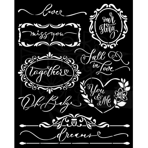 Szablon maska 20x25 Romance Forever Etykiety KSTD154 Stamperia
