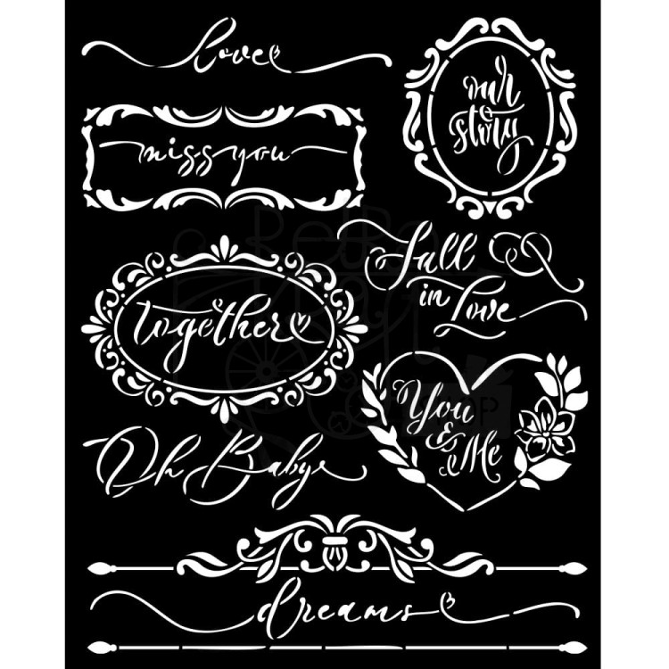 Szablon maska 20x25 Romance Forever Etykiety KSTD154 Stamperia