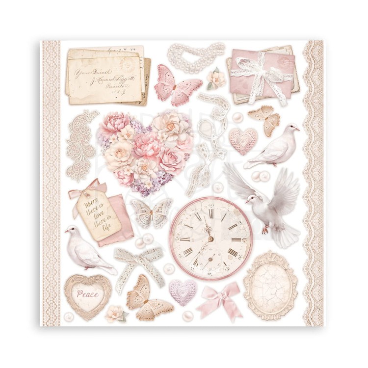 Zestaw papierów 20x20 Romance Forever SBBS96 Stamperia