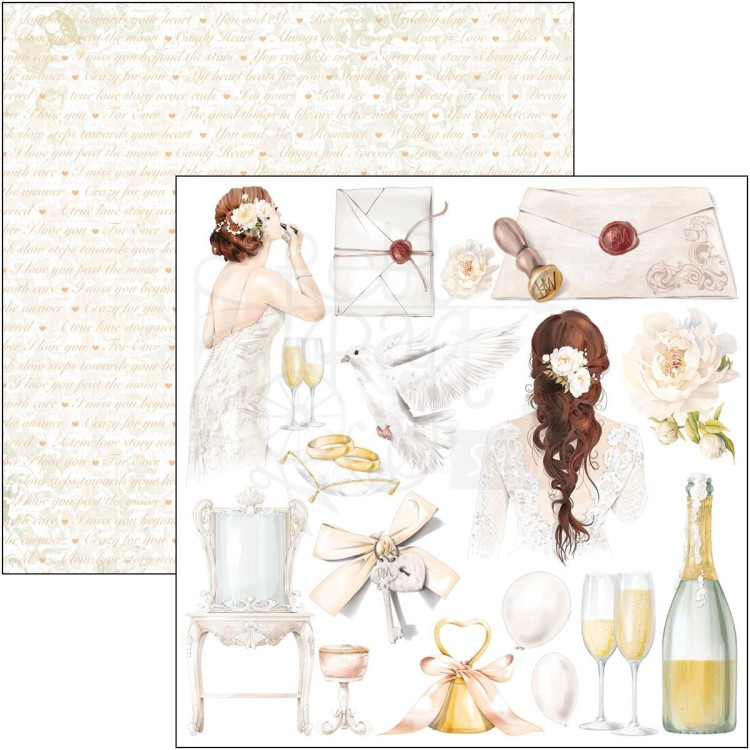 Zestaw papierów 15x15 Always &amp; Forever 24szt CBQE075 Ciao Bella