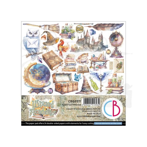Zestaw papierów 15x15 Wizard Academy 24szt CBQE071 Ciao Bella
