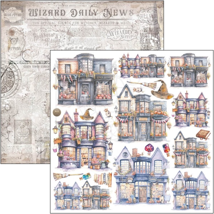 Zestaw papierów 15x15 Wizard Academy 24szt CBQE071 Ciao Bella