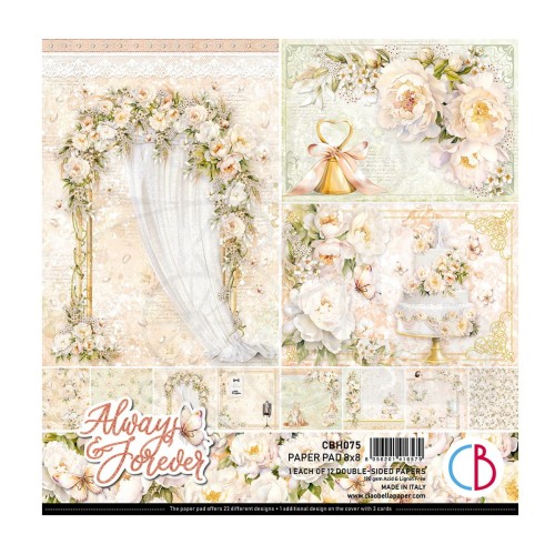 Zestaw papierów 20x20 Always &amp; Forever 12szt CBH075 Ciao Bella