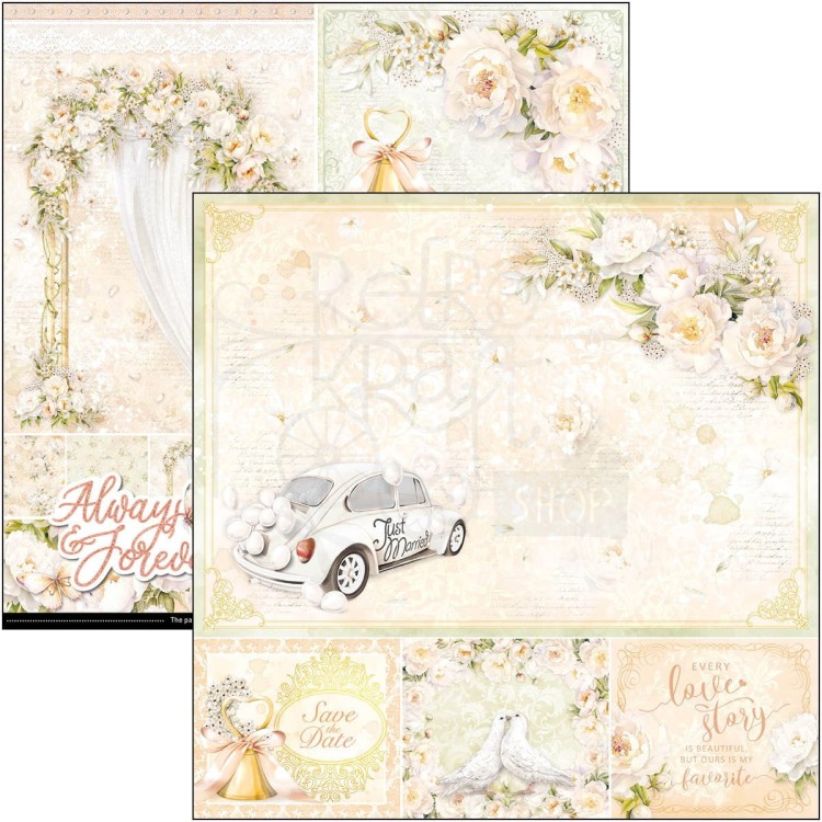 Zestaw papierów 20x20 Always &amp; Forever 12szt CBH075 Ciao Bella