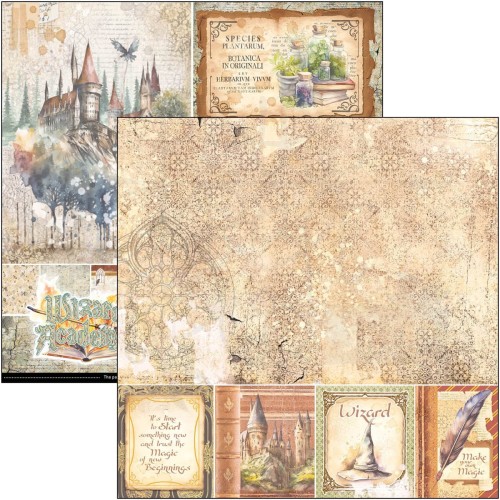 Zestaw papierów 20x20 Wizard Academy 12szt CBH071 Ciao Bella