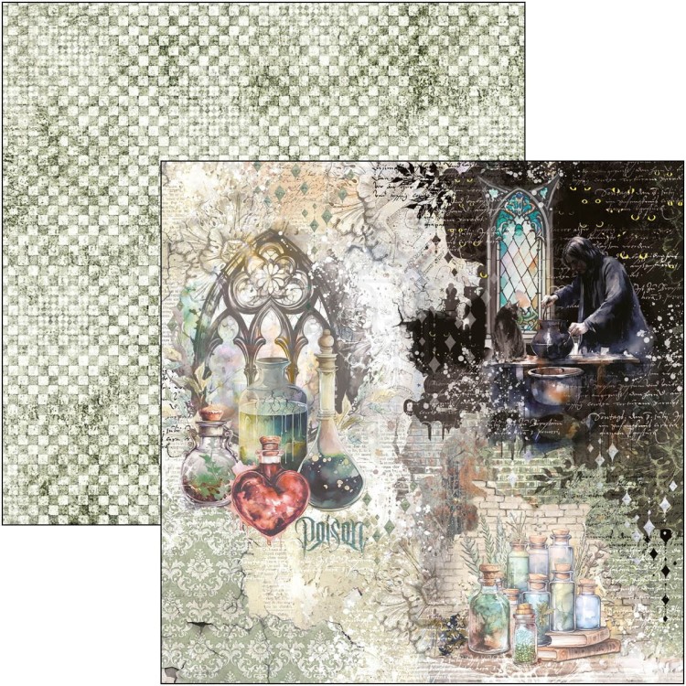 Zestaw papierów 20x20 Wizard Academy 12szt CBH071 Ciao Bella
