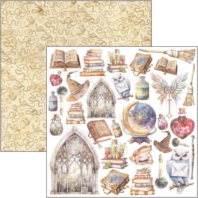 Zestaw papierów 20x20 Wizard Academy 12szt CBH071 Ciao Bella