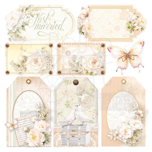 Zestaw papierów welinowych kalki 15x15cm Always &amp; Forever 6 szt. CBVQ014 Ciao Bella