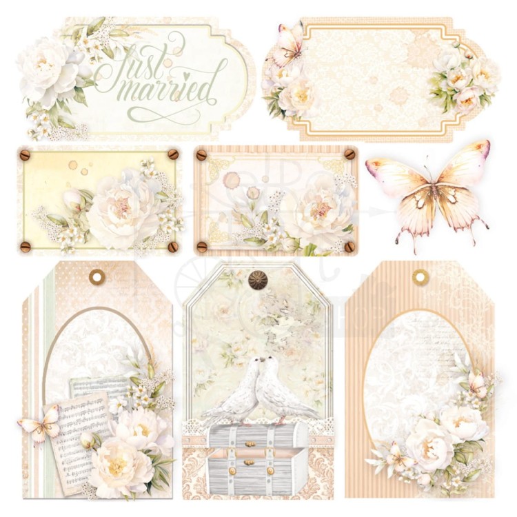 Zestaw papierów welinowych kalki 15x15cm Always &amp; Forever 6 szt. CBVQ014 Ciao Bella