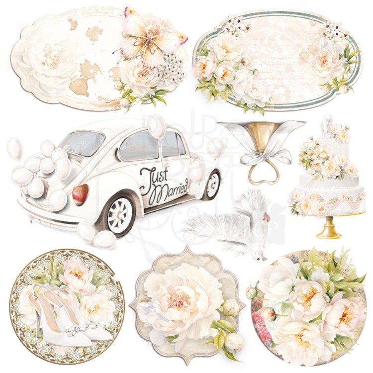 Zestaw papierów welinowych kalki 15x15cm Always &amp; Forever 6 szt. CBVQ014 Ciao Bella