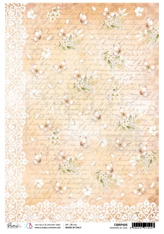 Papier ryżowy A4 Whispers Of Love CBRP405 Ciao Bella