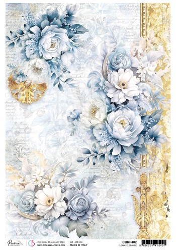 Papier ryżowy A4 Floral Elegance CBRP402 Ciao Bella