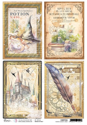 Papier ryżowy A4 Wizard Academy cards CBRP394 Ciao Bella