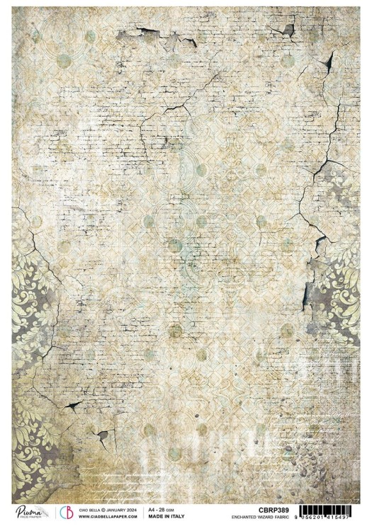 Papier ryżowy A4 Enchanted Wizard Fabric CBRP389 Ciao Bella