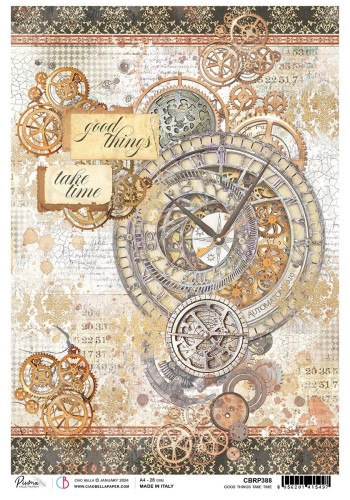 Papier ryżowy A4 Good Things Take Time CBRP388 Ciao Bella