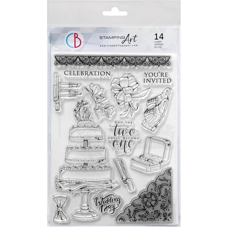 Stempel akrylowy 15x21cm The Wedding Day tort PS8087 Ciao Bella