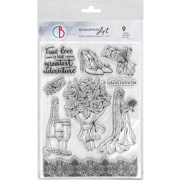 Stempel akrylowy 15x21cm True Love bukiet PS8086 Ciao Bella