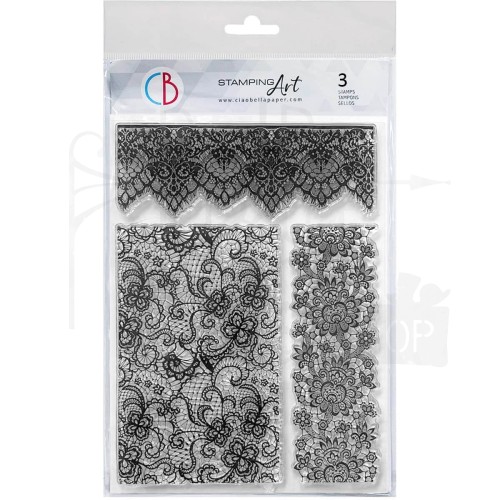 Stempel akrylowy 15x21cm Romantic Laces koronki PS8085 Ciao Bella