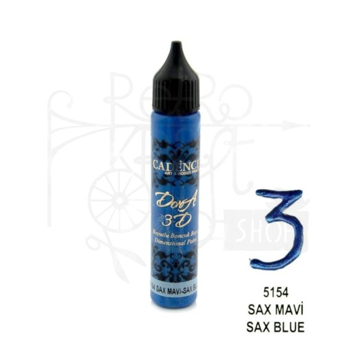 Konturówka metaliczna Dora 3D niebieski 25ml KD5154 Cadence