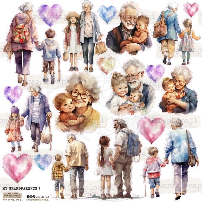 Naklejki do scrapbookingu i art journalingu My Grandparents 1 ScrapLove