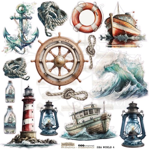 Naklejki do scrapbookingu i art journalingu Sea World 4 ScrapLove