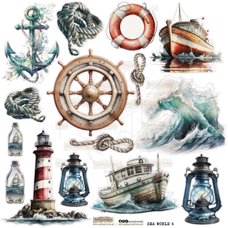 Naklejki do scrapbookingu i art journalingu Sea World 4 ScrapLove