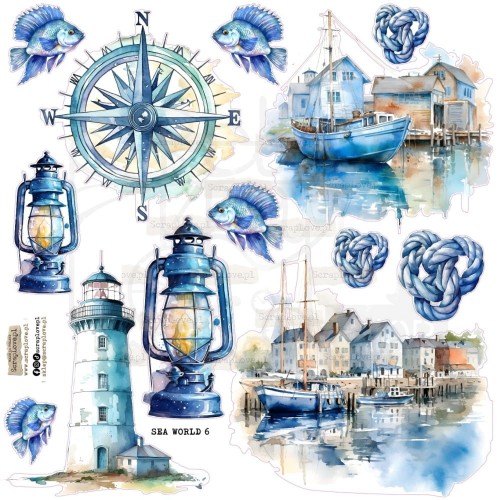 Naklejki do scrapbookingu i art journalingu Sea World 6 ScrapLove
