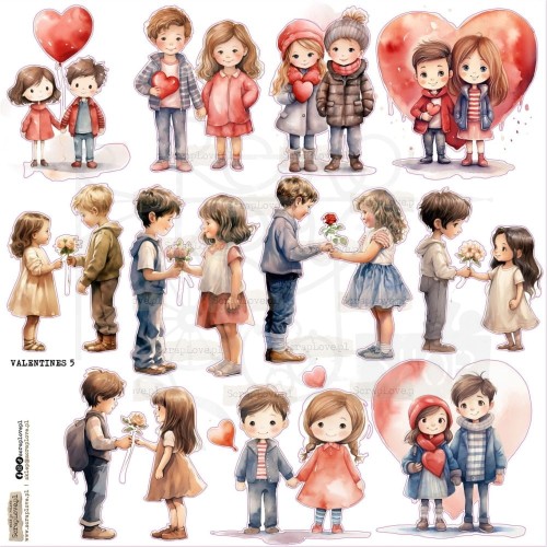 Naklejki do scrapbookingu i art journalingu Valentines 5 ScrapLove