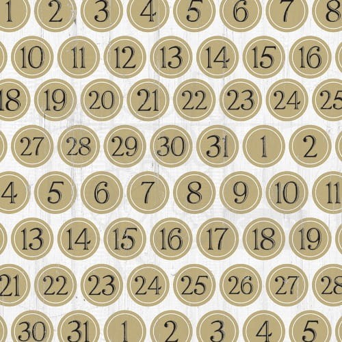 Papier do scrapbookingu 30x30 Tinsel &amp; Company Countdown TC1008 Teresa Collins