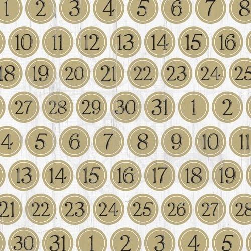 Papier do scrapbookingu 30x30 Tinsel &amp; Company Countdown TC1008 Teresa Collins