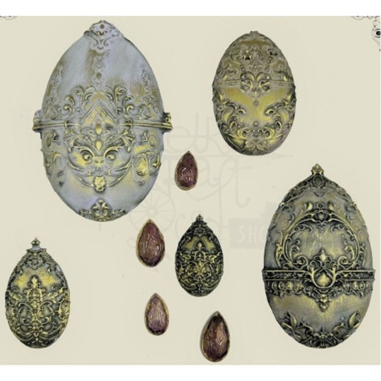 Foremka silikonowa 20x13 Zdobione jajka pisanki - Eggs LBMF102 LaBlanche