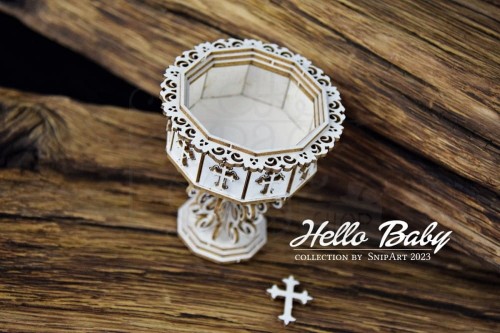 Tekturka Hello Baby - Chrzcielnica 3D 35512 SnipArt