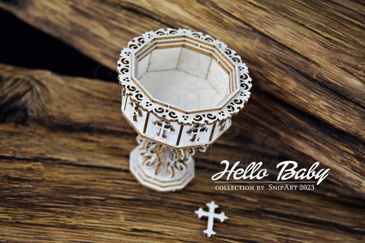 Tekturka Hello Baby - Chrzcielnica 3D 35512 SnipArt
