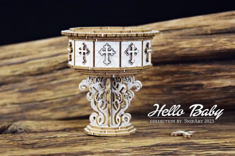 Tekturka Hello Baby - Chrzcielnica 3D 35512 SnipArt