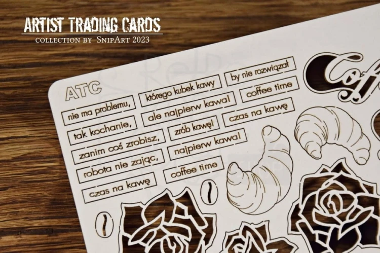 Tekturka ATC - Autumn Coffee kit 35275 SnipArt