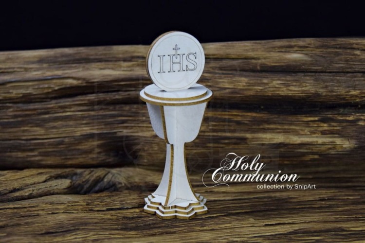 Tekturka Holy Communion - Kielich 3D z Hostią 24421 SnipArt